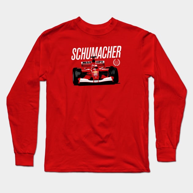 Schumacher - 7 time World Champion Long Sleeve T-Shirt by peterdials